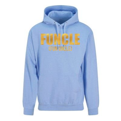 Limited Edition FUNCLE Fun Uncle Gold Print Unisex Surf Hoodie