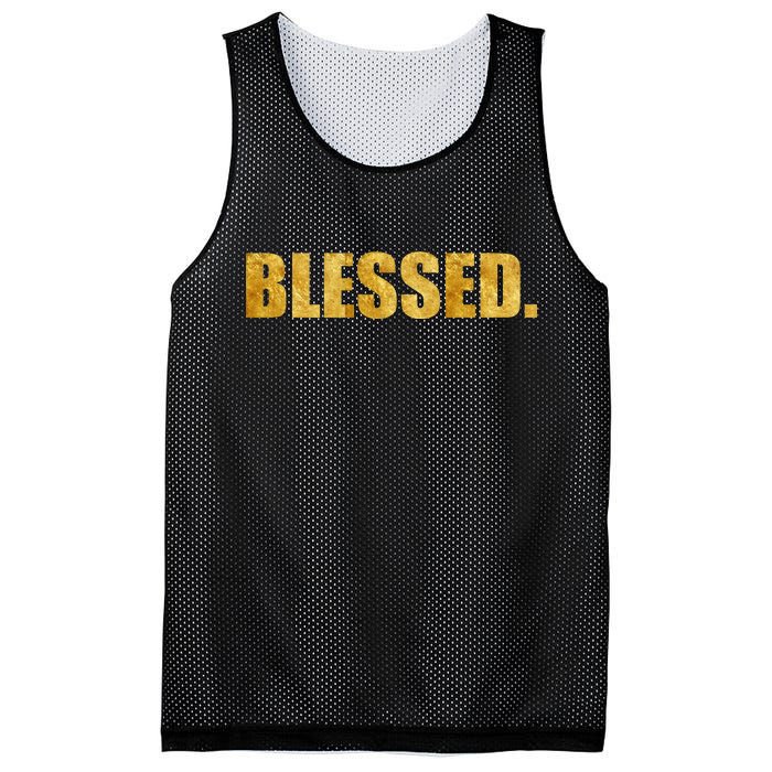 Limited Edition Gold Blessed Mesh Reversible Basketball Jersey Tank