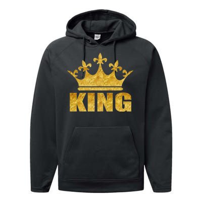 Limited Edition King Gold Print Performance Fleece Hoodie