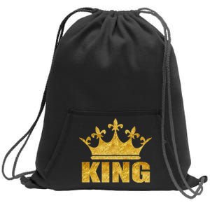 Limited Edition King Gold Print Sweatshirt Cinch Pack Bag