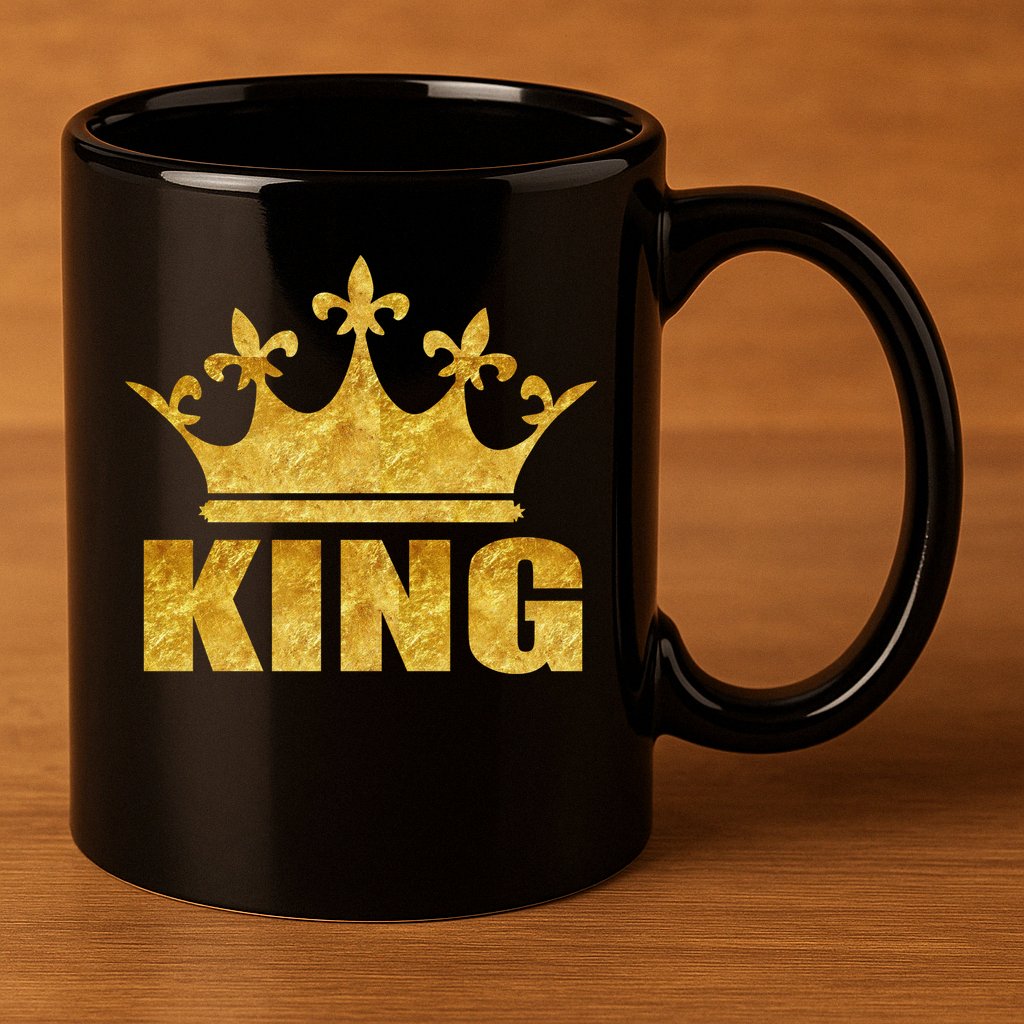 Limited Edition King Gold Print 11oz C Handle Ceramic Mug