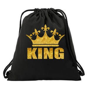 Limited Edition King Gold Print Drawstring Bag