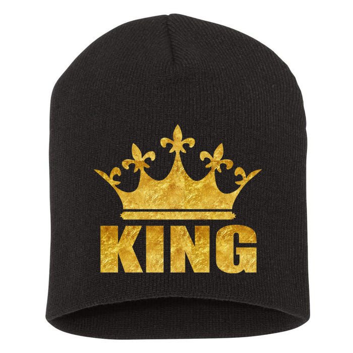 Limited Edition King Gold Print Short Acrylic Beanie