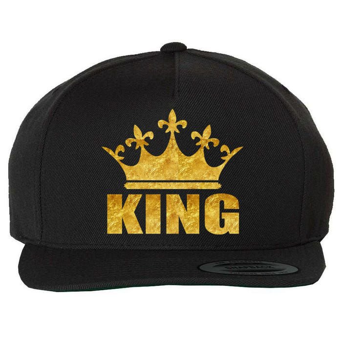 Limited Edition King Gold Print Wool Snapback Cap