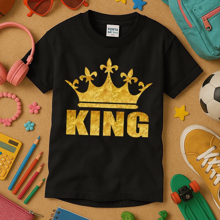 Limited Edition King Gold Print Kids T-Shirt