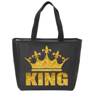 Limited Edition King Gold Print Zip Tote Bag