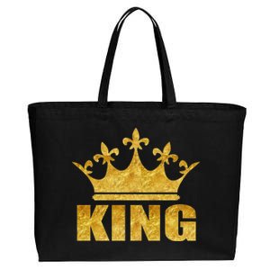 Limited Edition King Gold Print Cotton Canvas Jumbo Tote