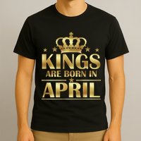Limited Edition Kings Are Born in April T-Shirt