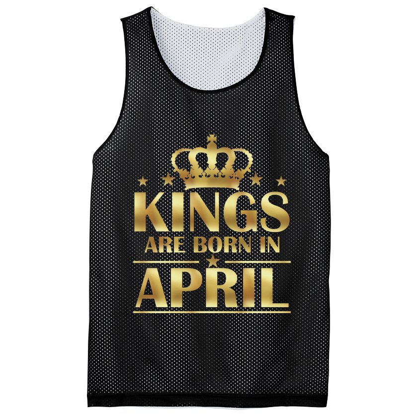 Limited Edition Kings Are Born in April Mesh Reversible Basketball Jersey Tank