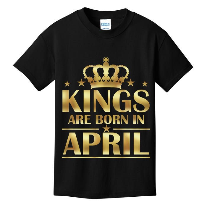 Limited Edition Kings Are Born in April Kids T-Shirt