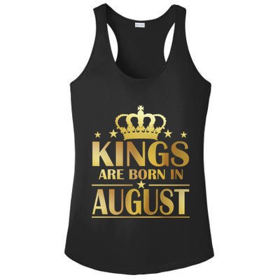Limited Edition Kings Are Born in August Ladies PosiCharge Competitor Racerback Tank
