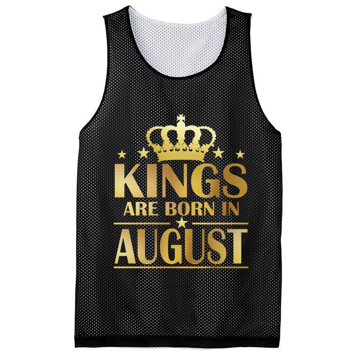 Limited Edition Kings Are Born in August Mesh Reversible Basketball Jersey Tank