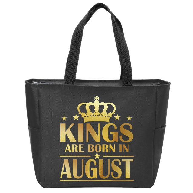Limited Edition Kings Are Born in August Zip Tote Bag