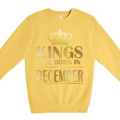 Limited Edition Kings Are Born in December Gold Print Premium Crewneck Sweatshirt