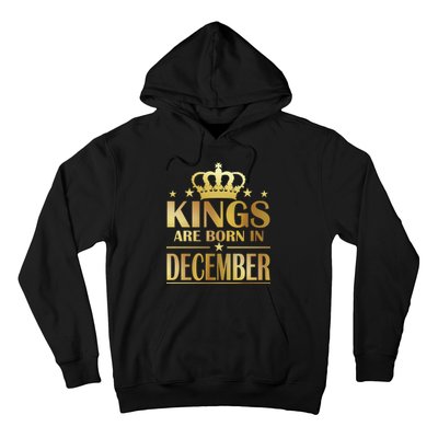 Limited Edition Kings Are Born in December Gold Print Hoodie