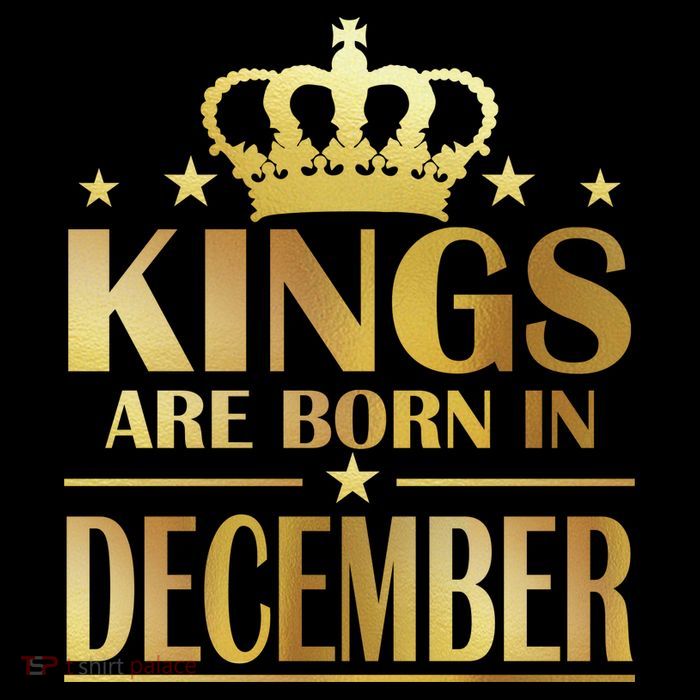Limited Edition Kings Are Born in December Gold Print Apron
