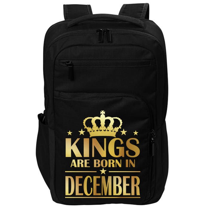 Limited Edition Kings Are Born in December Gold Print Impact Tech Backpack