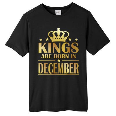 Limited Edition Kings Are Born in December Gold Print Tall Fusion ChromaSoft Performance T-Shirt