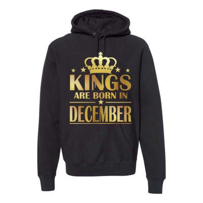 Limited Edition Kings Are Born in December Gold Print Premium Hoodie