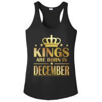 Limited Edition Kings Are Born in December Gold Print Ladies PosiCharge Competitor Racerback Tank