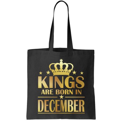Limited Edition Kings Are Born in December Gold Print Bag