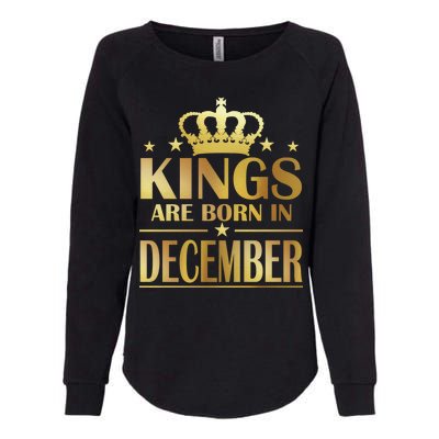 Limited Edition Kings Are Born in December Gold Print Womens California Wash Sweatshirt