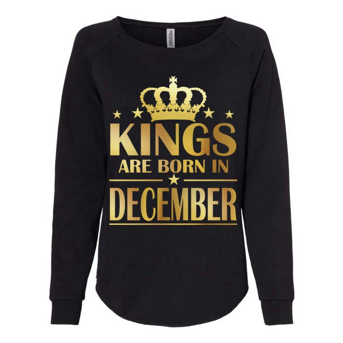 Limited Edition Kings Are Born in December Gold Print Womens California Wash Sweatshirt