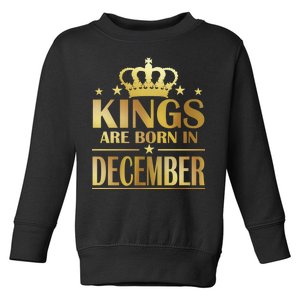 Limited Edition Kings Are Born in December Gold Print Toddler Sweatshirt