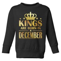 Limited Edition Kings Are Born in December Gold Print Toddler Sweatshirt