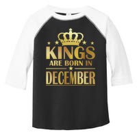 Limited Edition Kings Are Born in December Gold Print Toddler Fine Jersey T-Shirt