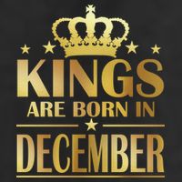 Limited Edition Kings Are Born in December Gold Print Golf Towel