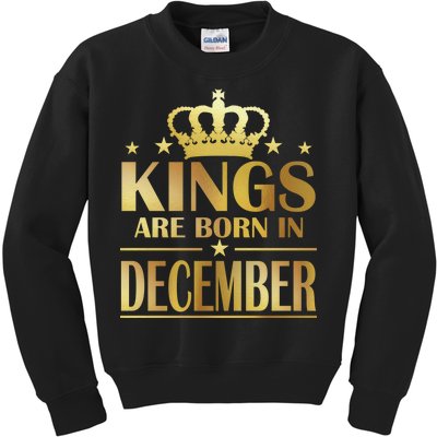 Limited Edition Kings Are Born in December Gold Print Kids Sweatshirt