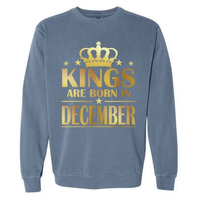 Limited Edition Kings Are Born in December Gold Print Garment-Dyed Sweatshirt