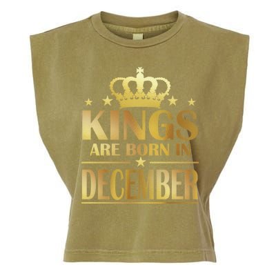 Limited Edition Kings Are Born in December Gold Print Garment-Dyed Women's Muscle Tee