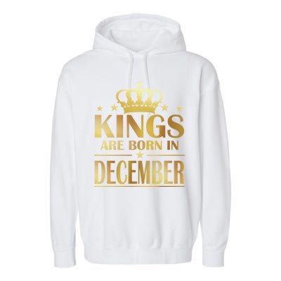 Limited Edition Kings Are Born in December Gold Print Garment-Dyed Fleece Hoodie