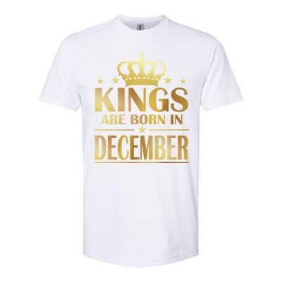 Limited Edition Kings Are Born in December Gold Print Softstyle® CVC T-Shirt