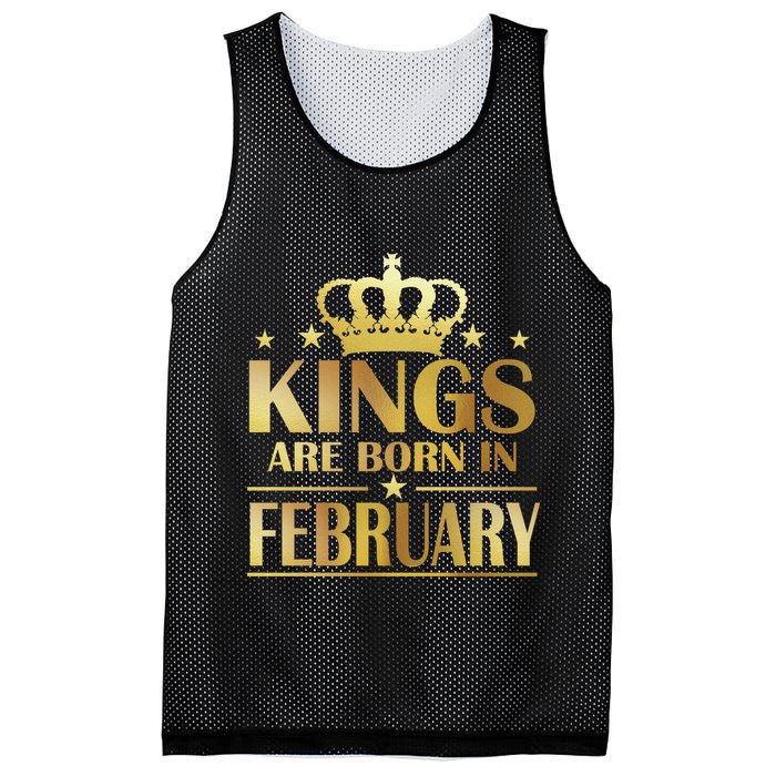 Limited Edition Kings Are Born In February Mesh Reversible Basketball Jersey Tank