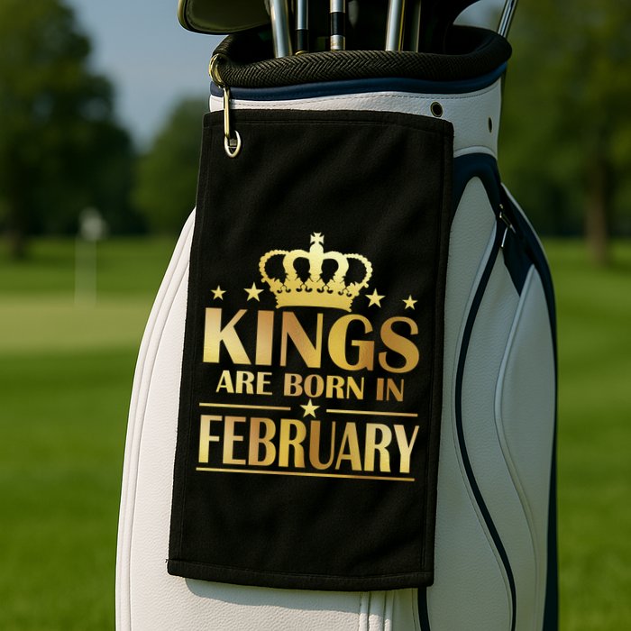 Limited Edition Kings Are Born In February Golf Towel
