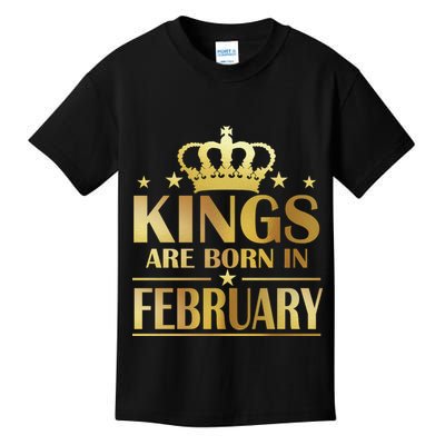 Limited Edition Kings Are Born In February Kids T-Shirt