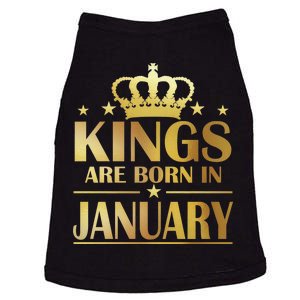 Limited Edition Kings Are Born in January Gold Print Doggie Tank