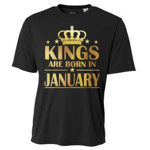 Limited Edition Kings Are Born in January Gold Print Cooling Performance Crew T-Shirt