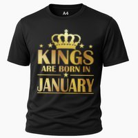 Limited Edition Kings Are Born in January Gold Print Cooling Performance Crew T-Shirt