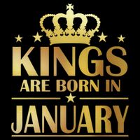 Limited Edition Kings Are Born in January Gold Print Cooling Performance Crew T-Shirt