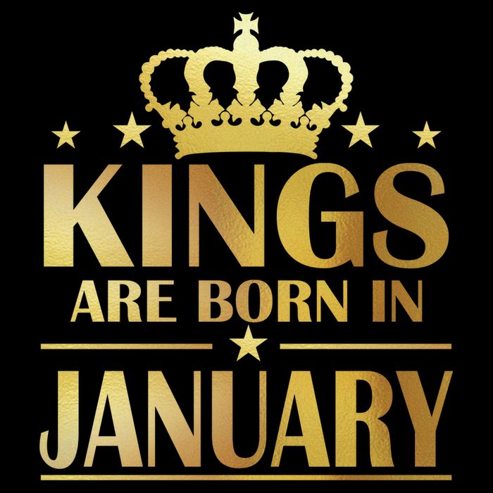 Limited Edition Kings Are Born in January Gold Print Cooling Performance Crew T-Shirt