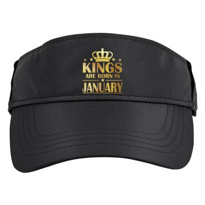 Limited Edition Kings Are Born in January Gold Print Adult Drive Performance Visor