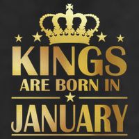 Limited Edition Kings Are Born in January Gold Print Adult Drive Performance Visor