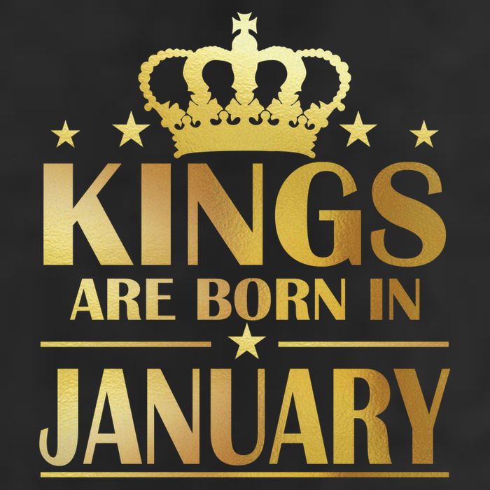 Limited Edition Kings Are Born in January Gold Print Adult Drive Performance Visor