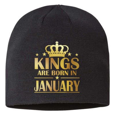 Limited Edition Kings Are Born in January Gold Print Sustainable Beanie