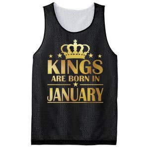 Limited Edition Kings Are Born in January Gold Print Mesh Reversible Basketball Jersey Tank