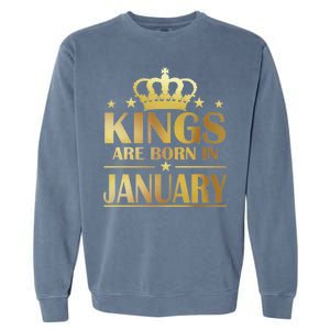 Limited Edition Kings Are Born in January Gold Print Garment-Dyed Sweatshirt